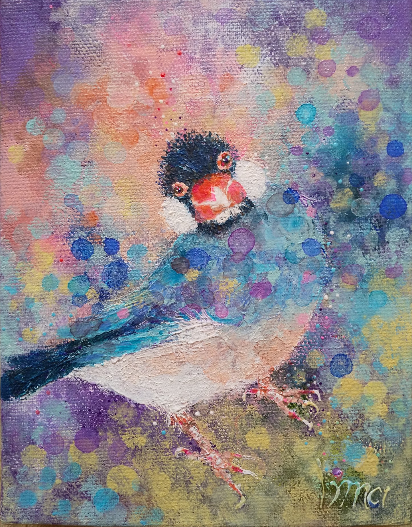 光を浴びる文鳥 / bimako